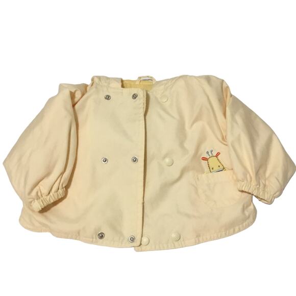 Carter's Hooded Jacket Yellow Giraffe Design Scallop Hem Baby Girls Size 6-9 M - Picture 6 of 9